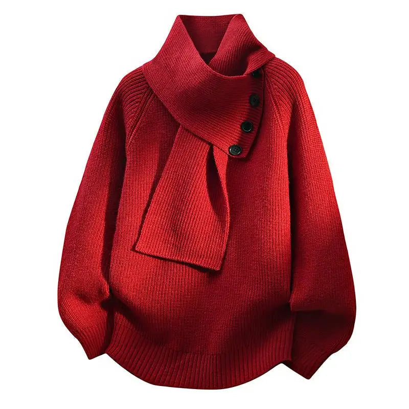 Kalliope | Cozy Scarf-Neck Sweater view 3