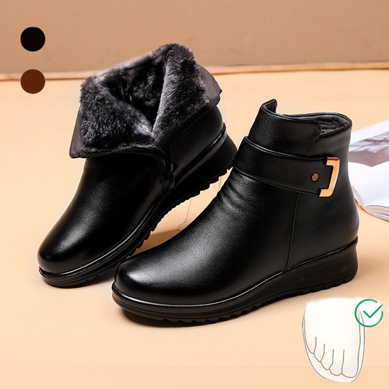 Marcelina | Ankle-Height Buckle Strap Boots view 2