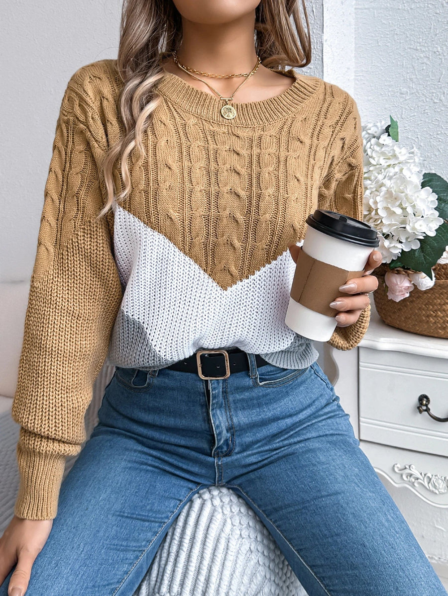 Beatrix | Chevron Stitch Pullover Sweater view 4