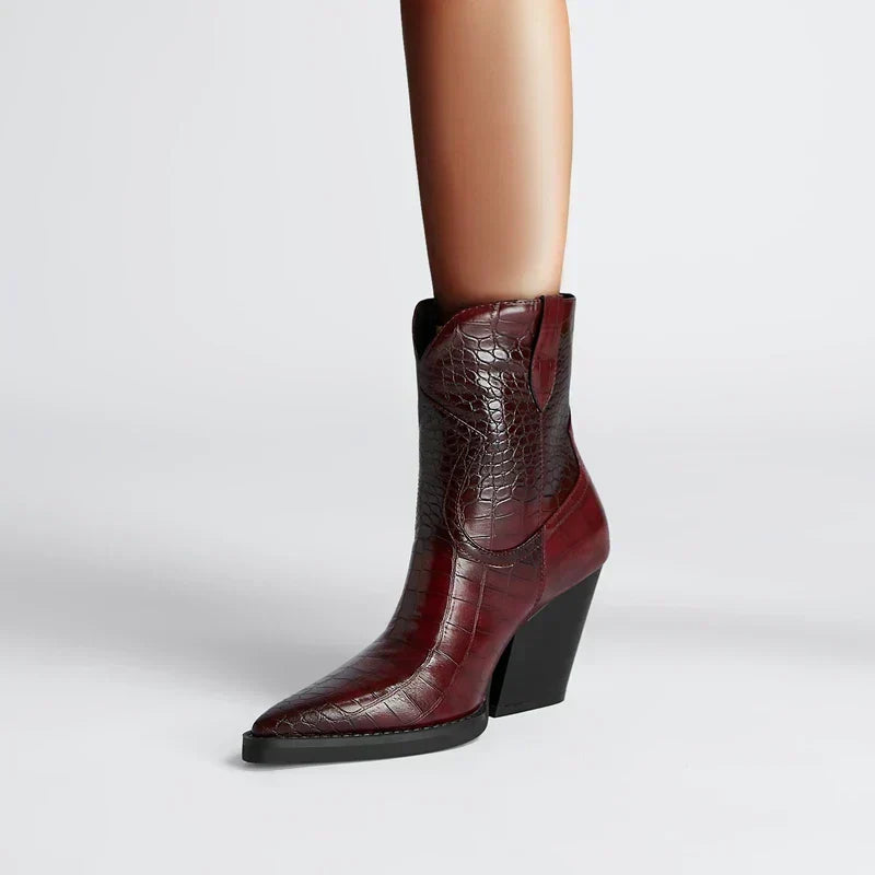 Zephyra | Block Heel Pointed Toe Women's Boots view 1