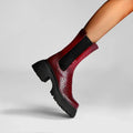 Hesione | Platform Sole Elastic Side Panels Boots