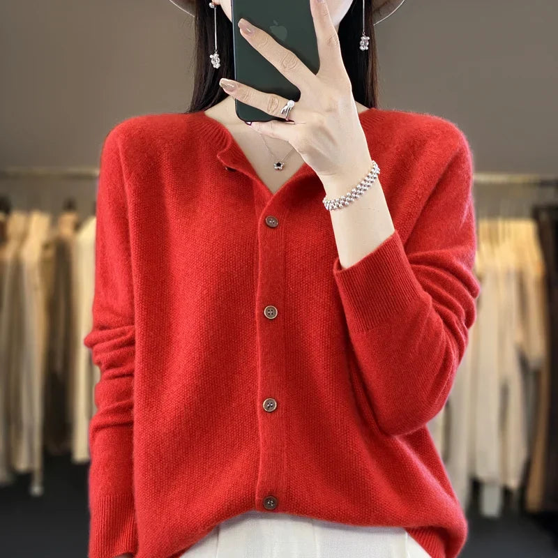 Prudence | Women's Winter Cardigan – Classic Buttoned Knit view 10