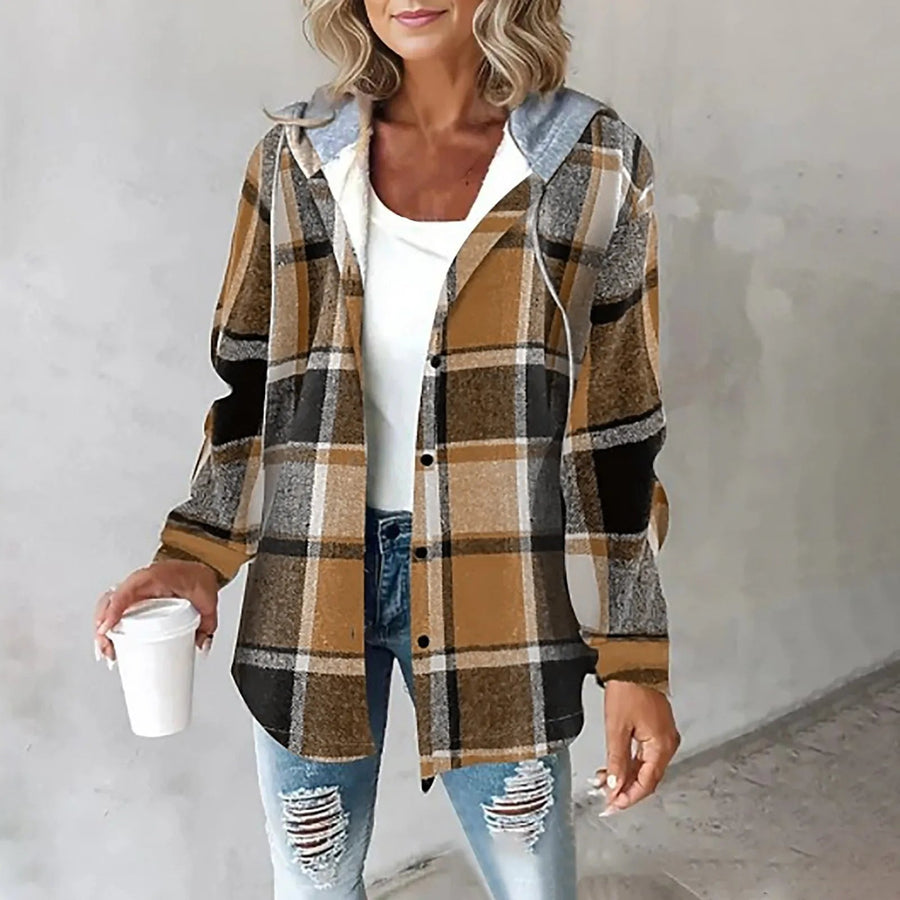 Veronique | Checkered Lined Cardigan Women view 5