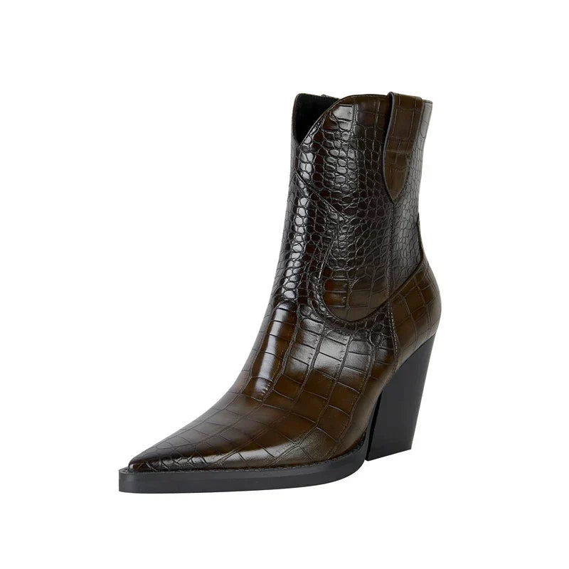 Zephyra | Block Heel Pointed Toe Women's Boots view 5