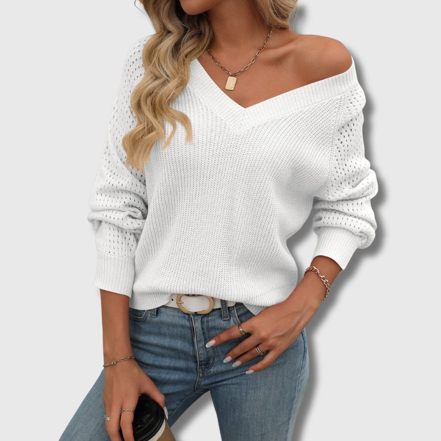 Beryl | Elegant V-Neck Sweater view 4