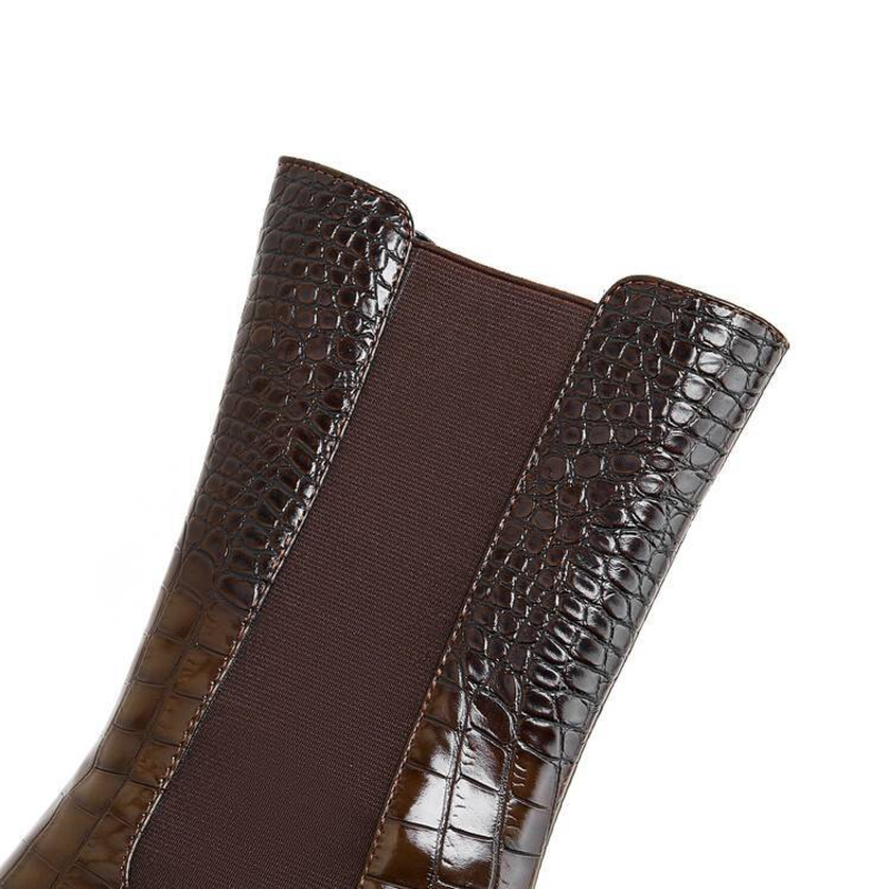 Hesione | Platform Sole Elastic Side Panels Boots view 11