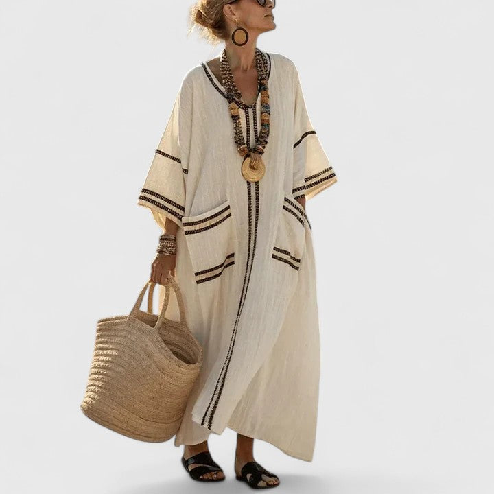 Diana | Women's Airy Cotton Maxi Dress view 2
