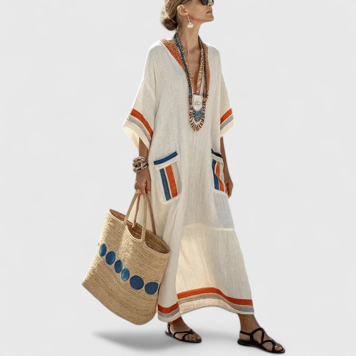 Diana | Women's Airy Cotton Maxi Dress view 3
