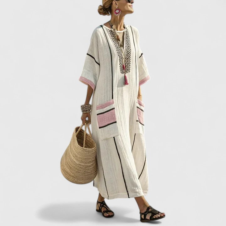 Diana | Women's Airy Cotton Maxi Dress view 4