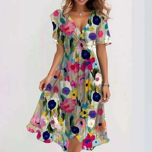 Agatha | Women's Airy Fabric Summer Maxi Dress view 3