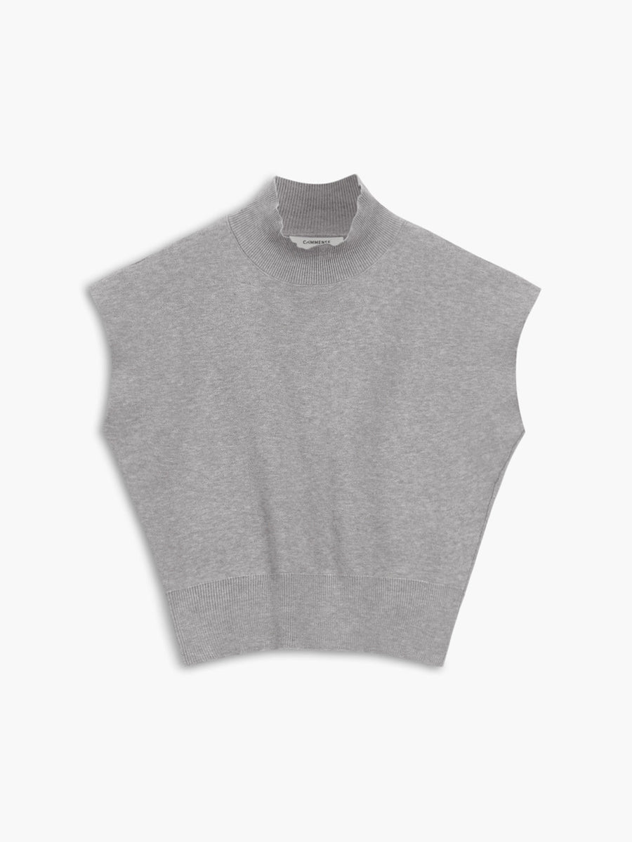 Julia | Chic Mock Neck Sleeveless Blouse view 4