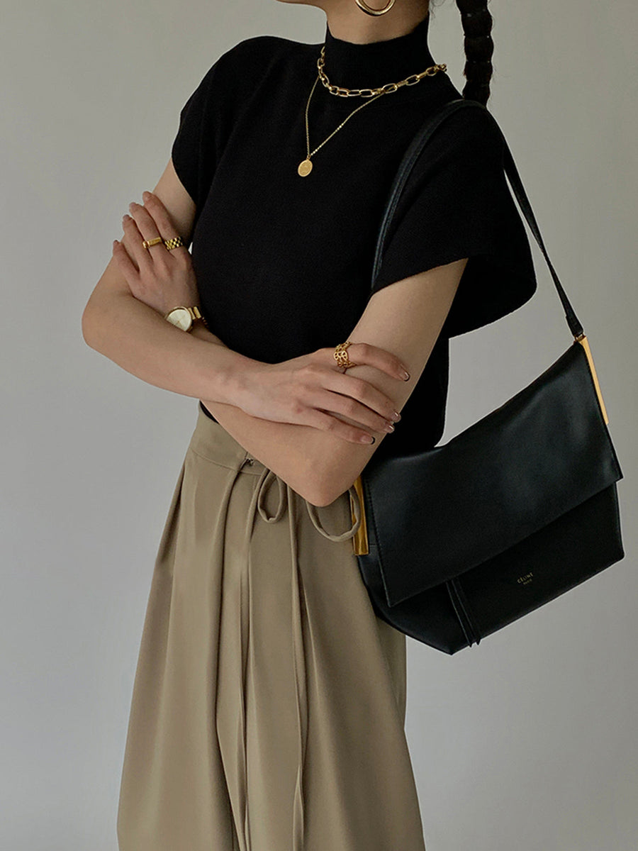 Julia | Chic Mock Neck Sleeveless Blouse view 7