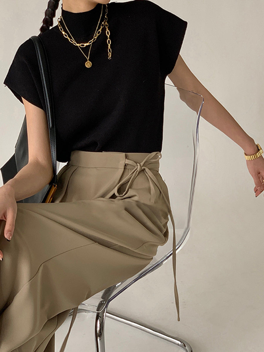 Julia | Chic Mock Neck Sleeveless Blouse view 8