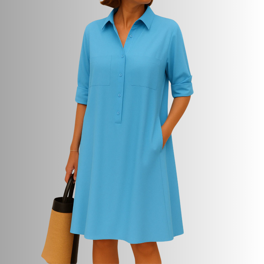 Keziah | Breathable A-Line Button Dress view 5