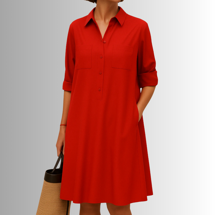 Keziah | Breathable A-Line Button Dress view 6