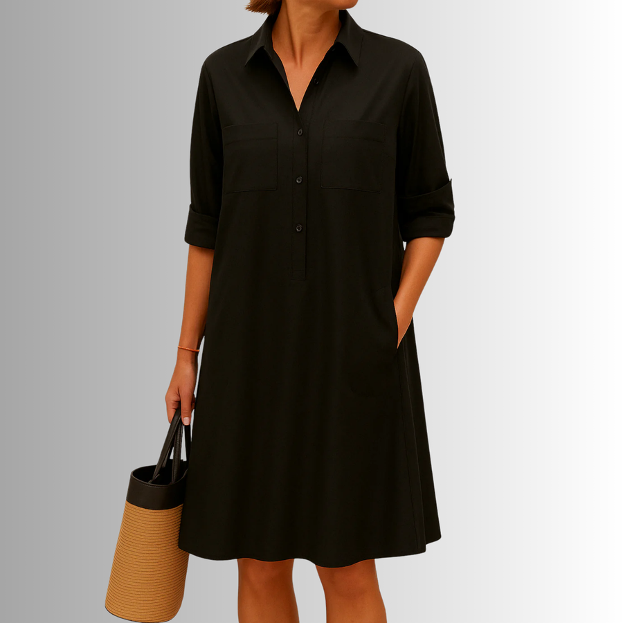 Keziah | Breathable A-Line Button Dress view 7