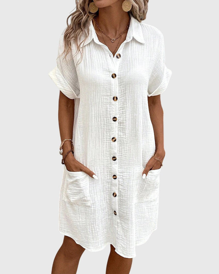 Women's Breathable Cotton Dress | Relaxed Fit Summer Outfit 0