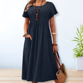 Anya | Relaxed Fit Midi Dress with Pockets