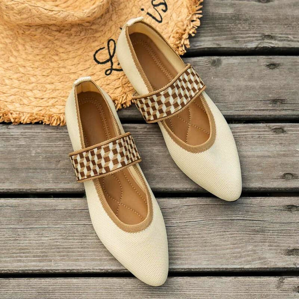 Jennifer |  Breathable Knit Mary Jane Flats