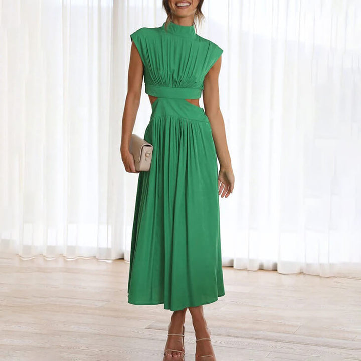 Women's Breezy Fabric Halter Dress | Elegant Summer Outfit 0