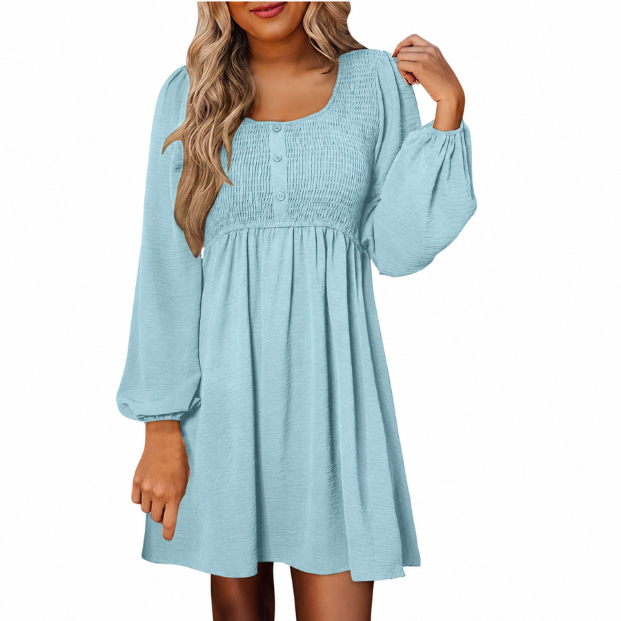 Mia | Women's Casual Cotton Mini Dress view 6