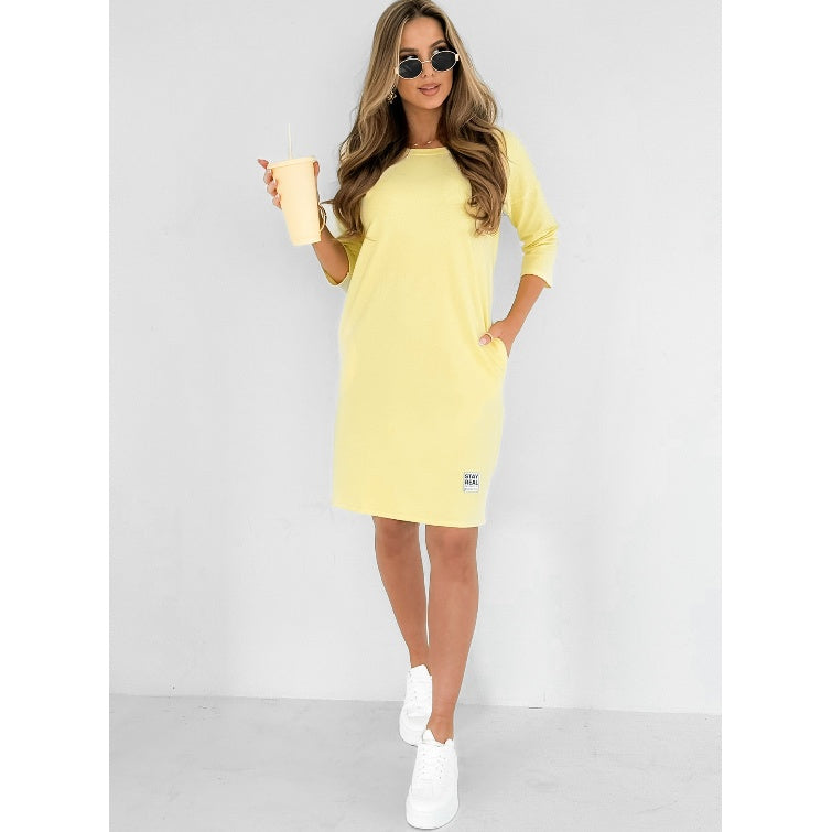 Caroline |  Casual Cotton Sweatshirt Dress view 2