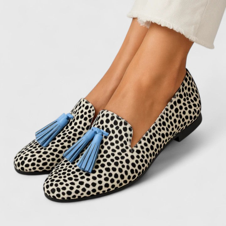 Women's Chic Fabric Loafers | Playful Comfortable Slip-On Shoes 0