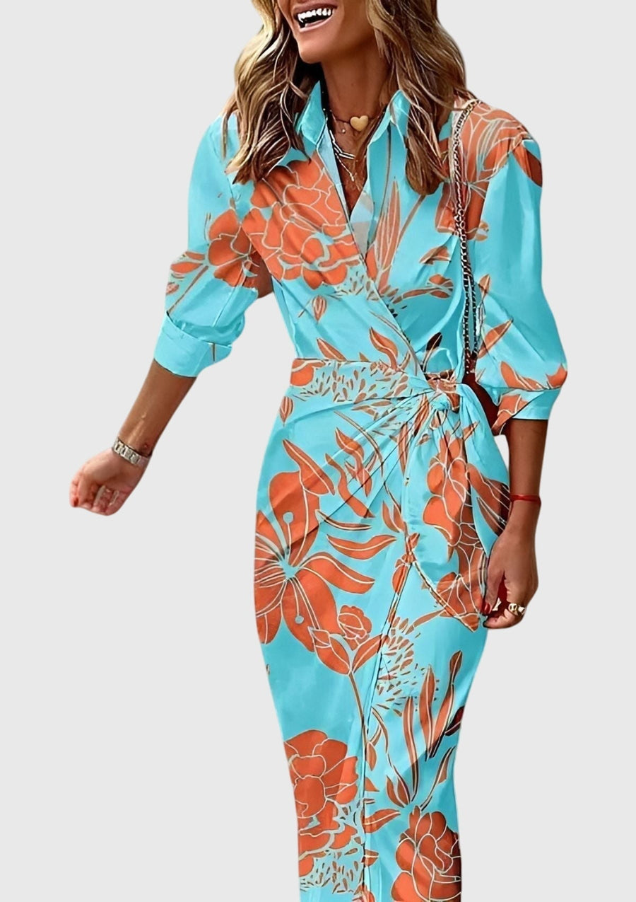 Yolanda | Chic Printed Wrap Dress view 11
