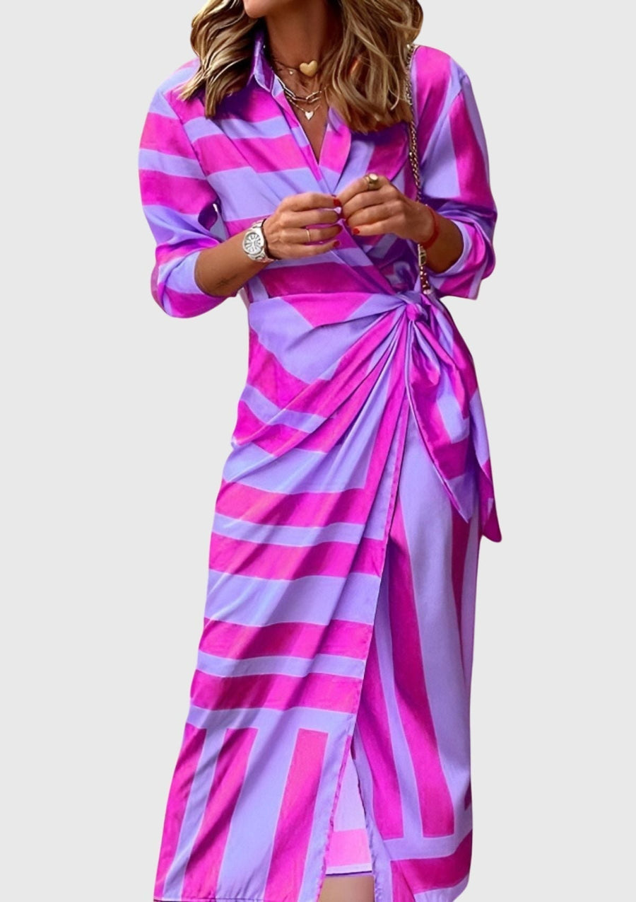 Yolanda | Chic Printed Wrap Dress view 12