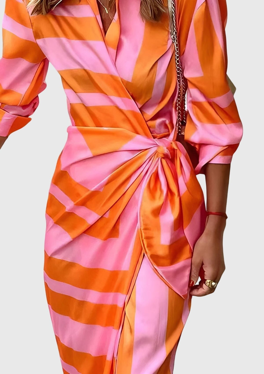 Yolanda | Chic Printed Wrap Dress view 7