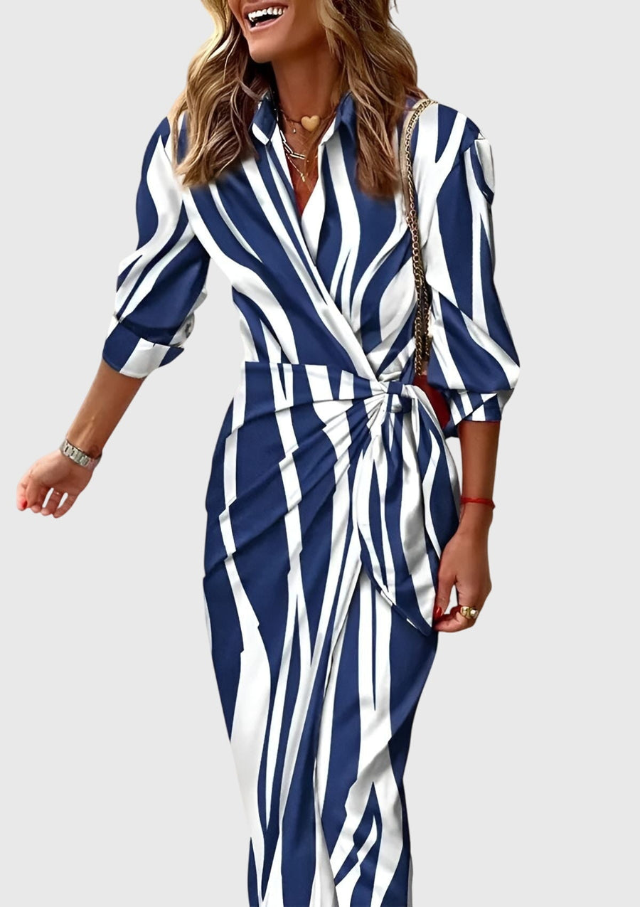Yolanda | Chic Printed Wrap Dress view 10
