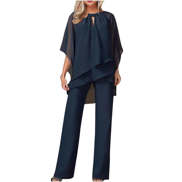 Lola |  Chiffon Overlay Pantsuit