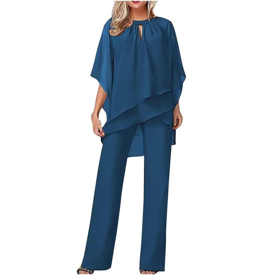 Lola |  Chiffon Overlay Pantsuit view 5