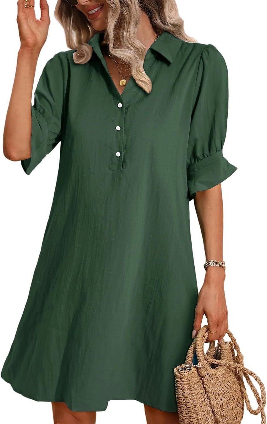 Georgie | Classic Cotton Shirt Dress view 4
