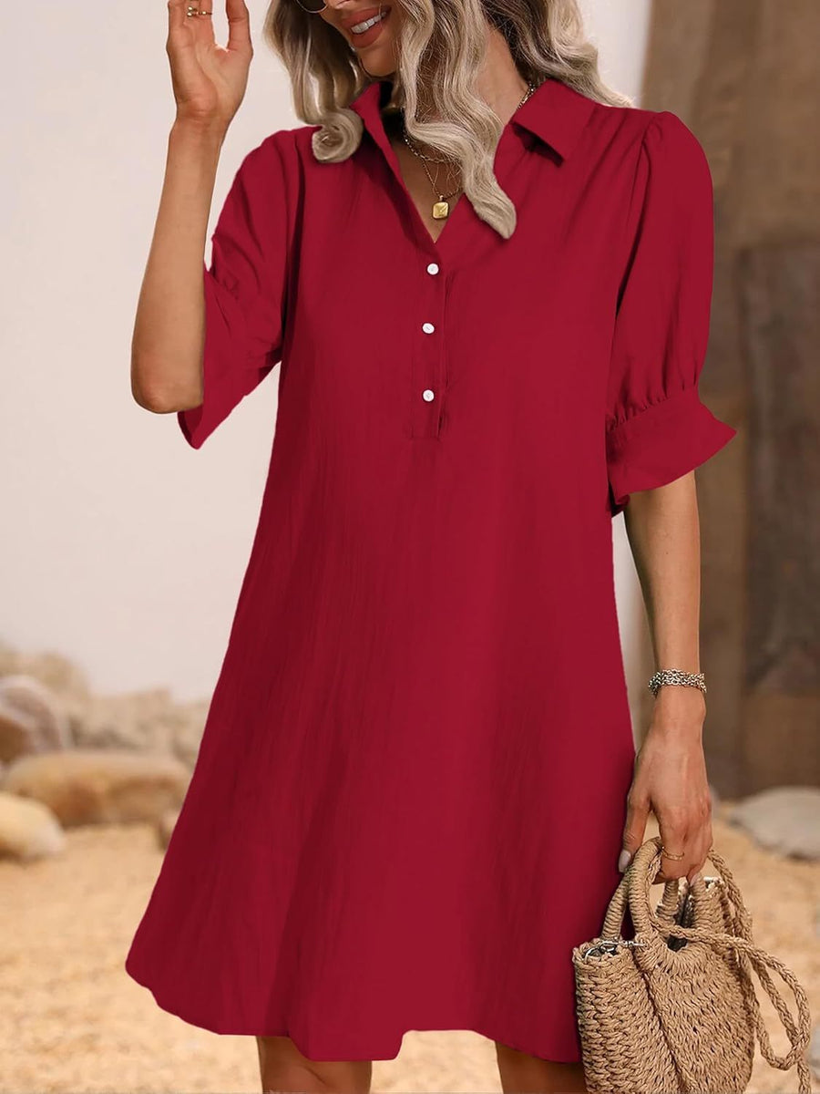 Georgie | Classic Cotton Shirt Dress view 8