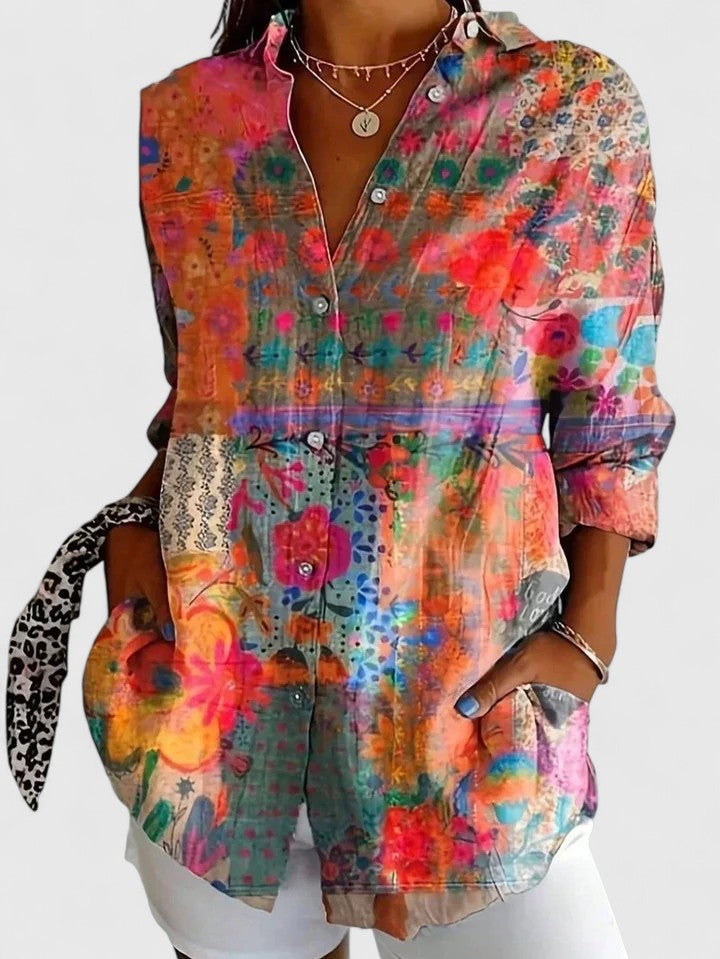 Leocadia | Colorful Print Blouse view 2