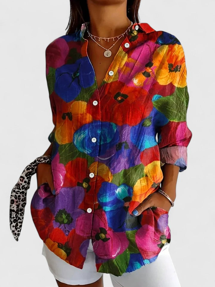 Leocadia | Colorful Print Blouse view 4