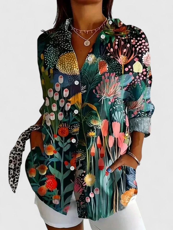 Leocadia | Colorful Print Blouse view 7