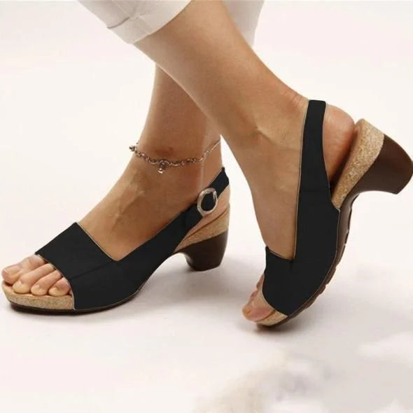 Ariana | Comfortable Block Heel Orthopedic Sandals view 2
