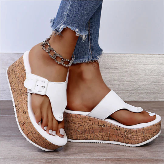 Valerie | Cork Platform Wedge Sandals view 2