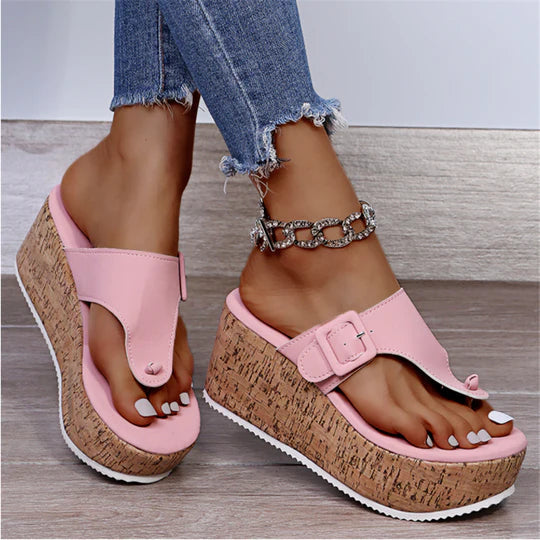 Valerie | Cork Platform Wedge Sandals view 3