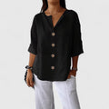 Adelina | Cotton-Linen Summer Blouse