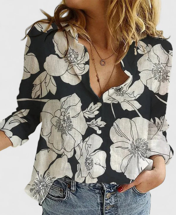 Betsy | Women's Cotton-Linen Blend Blouse