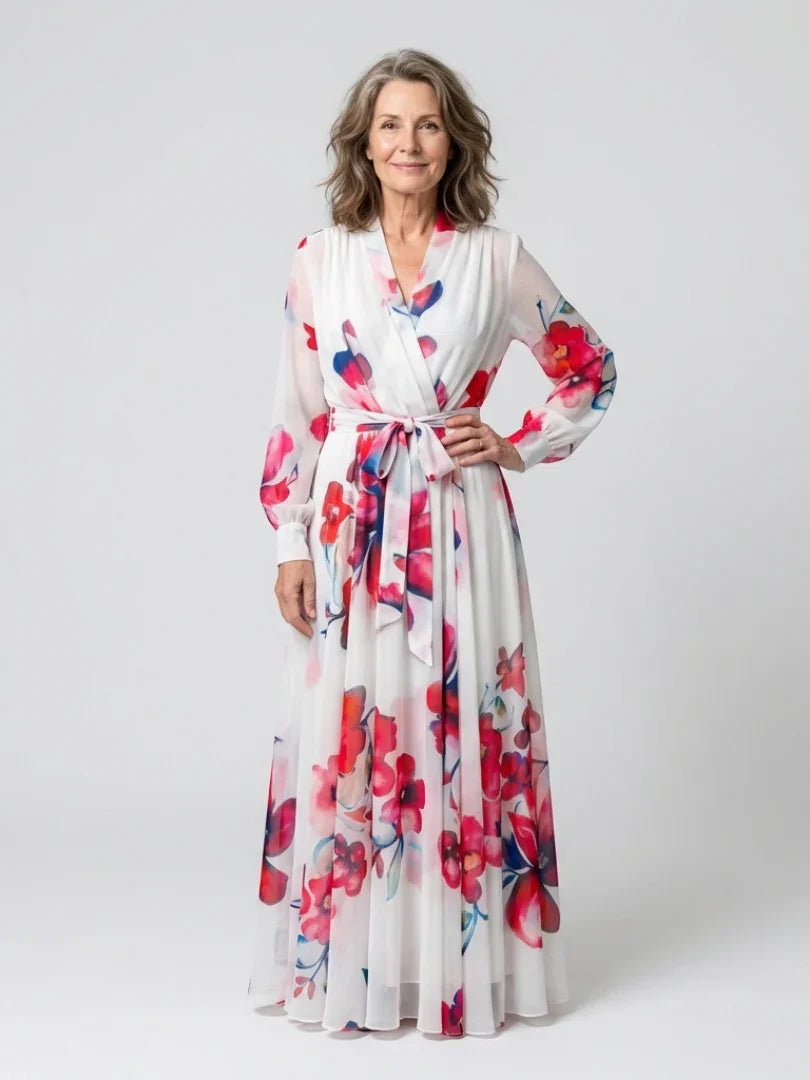 Saskia | Floral Wrap Maxi Dress view 1