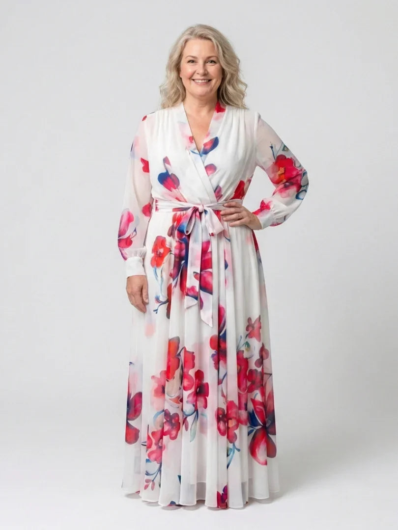 Saskia | Floral Wrap Maxi Dress view 4