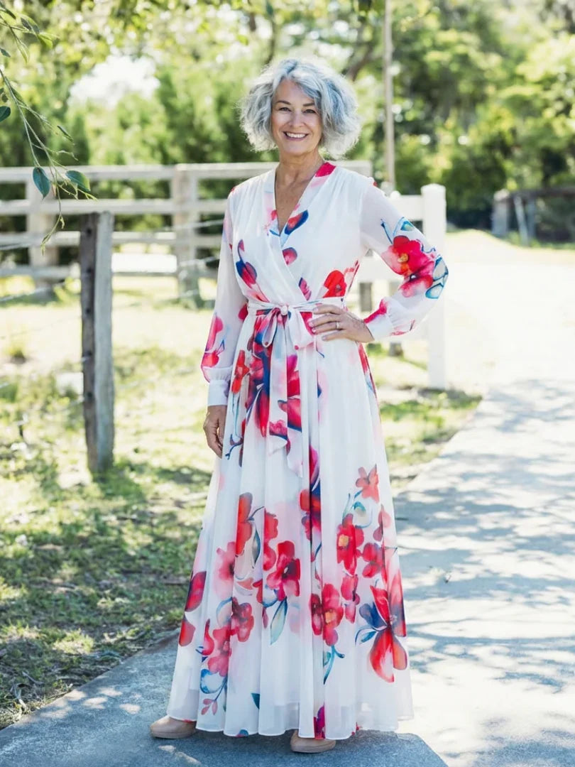 Saskia | Floral Wrap Maxi Dress view 7