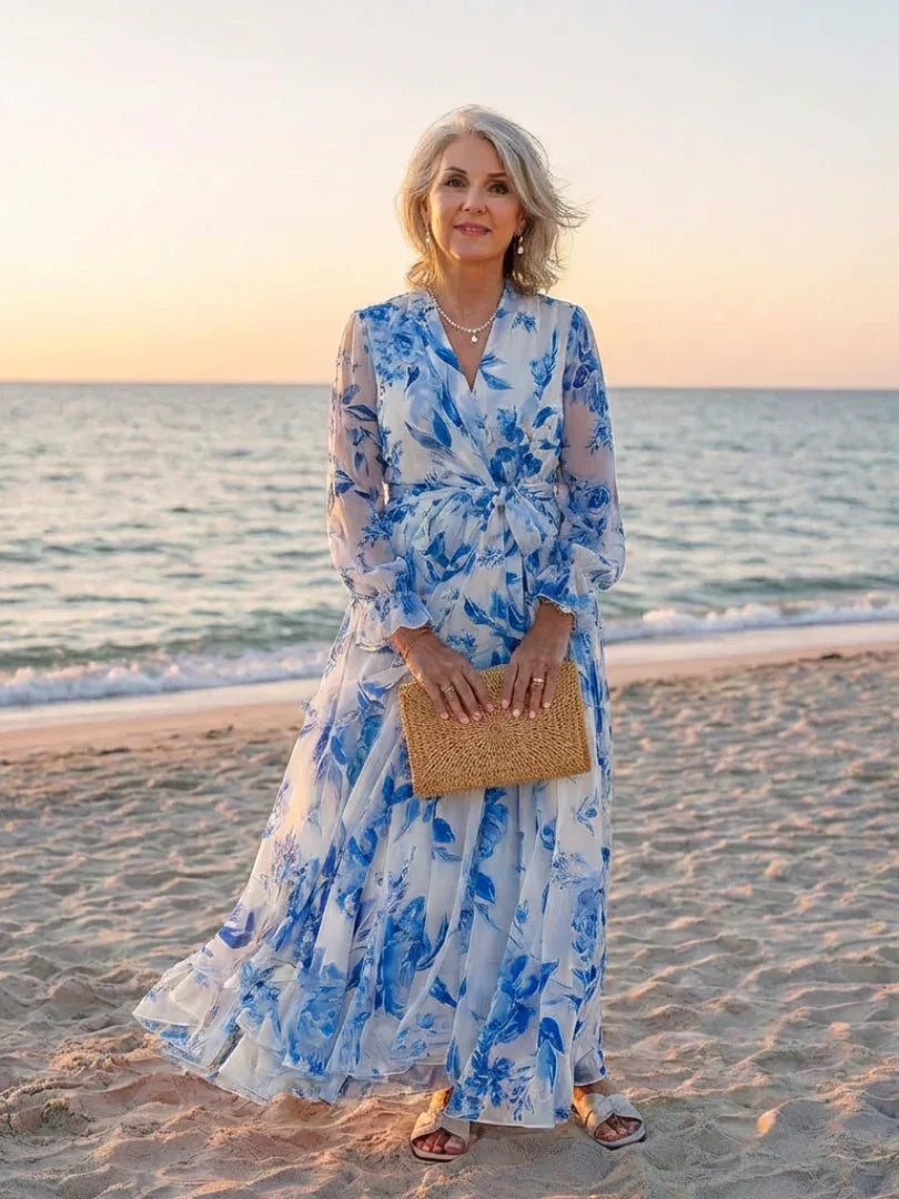 Saskia | Floral Wrap Maxi Dress view 8
