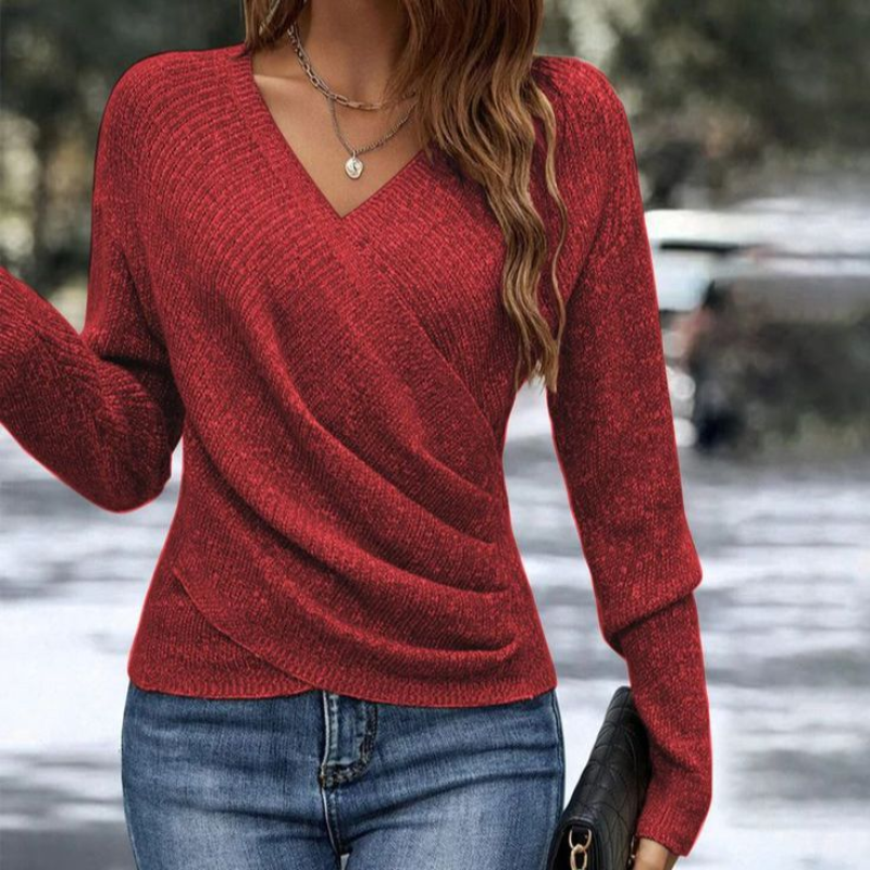 Harper | Women's Cozy Knit V-Neck Wrap Sweater view 4