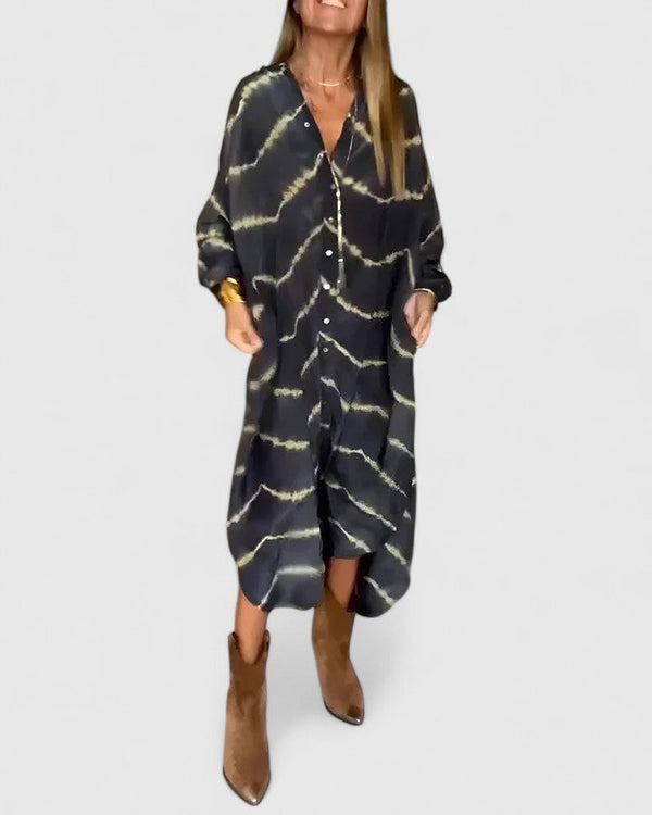 Rosalyn | Tie-Dye Oversized Shirt Dress