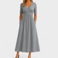 Women's Elegant A-Line Midi Dress | Timeless Comfortable Cocktail Dress for All Occasions